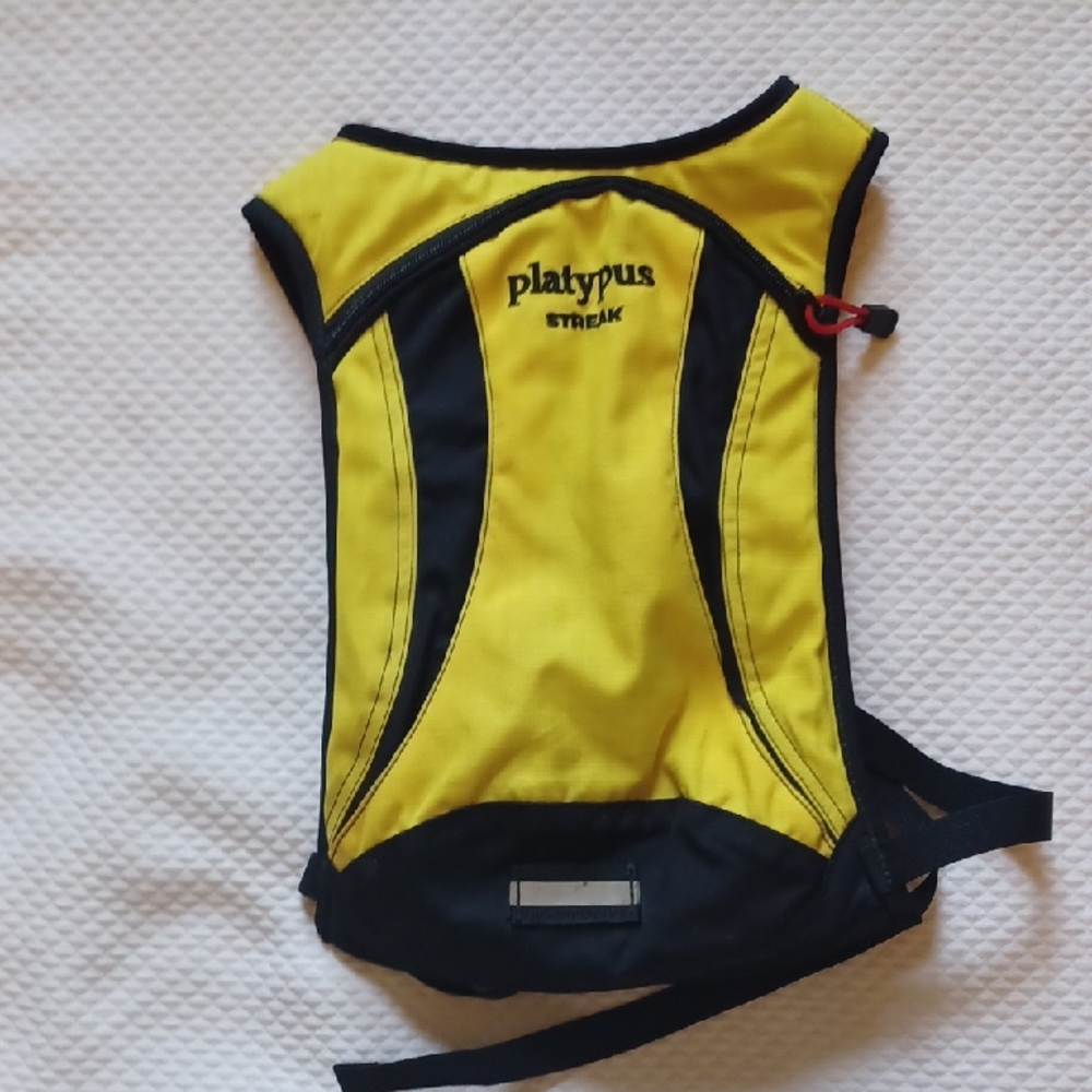 Platypus Streak Yellow and Black Hydration Pack-No Bladder